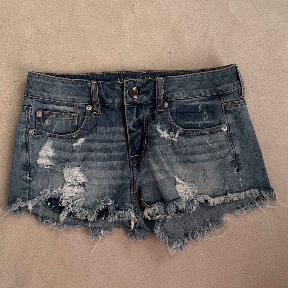 Ripped Jean Shorts